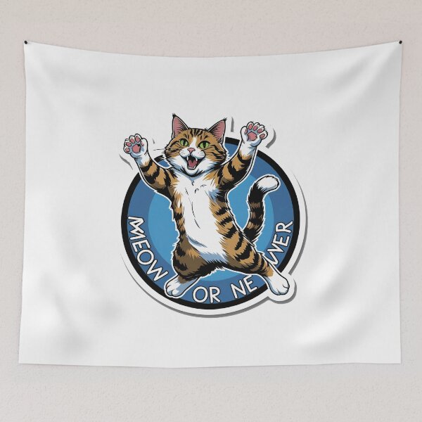 Item preview, Meow or Never Cute Funny Cat Design | Cat Lover Gift designed and sold by decimalades.