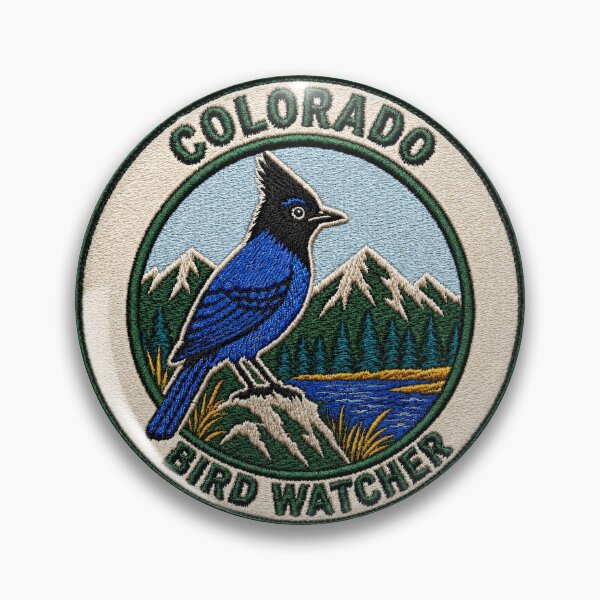 Item preview, Colorado Bird Watcher – Steller’s Jay Mountain Patch designed and sold by The-Drip-Studio.