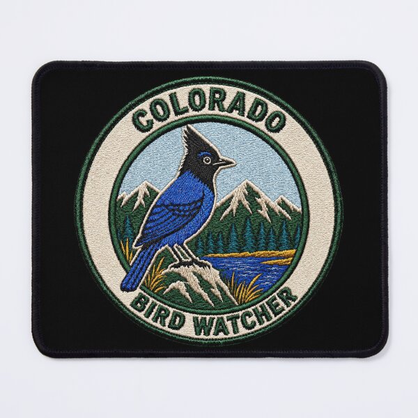 Item preview, Colorado Bird Watcher – Steller’s Jay Mountain Patch designed and sold by The-Drip-Studio.