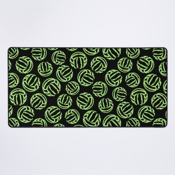 Item preview, Bright green neon glow sketched line art volleyballs designed and sold by katzdzynes.
