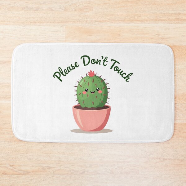 Item preview, Cute cactus in a pink pot politely asking you not to touch designed and sold by Prints by Mat.