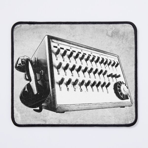 Item preview, Telephone Switchboard Operator Console Etched Illustration designed and sold by Ghoul Enterprises.