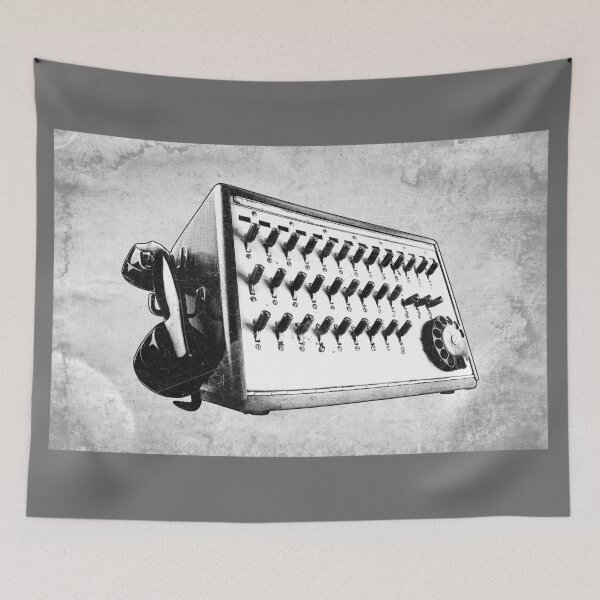 Item preview, Telephone Switchboard Operator Console Etched Illustration designed and sold by Ghoul Enterprises.