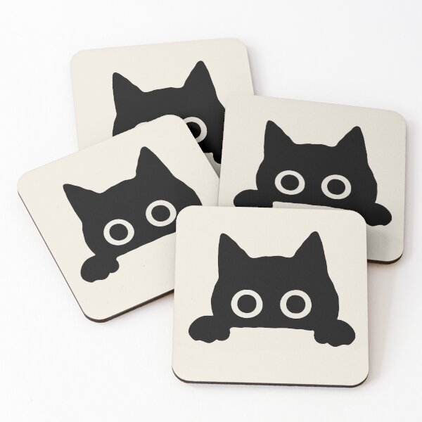 Item preview, Peeking Black Cat Paws designed and sold by Gkinoki.