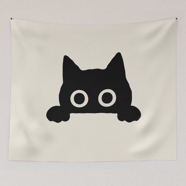 Item preview, Peeking Black Cat Paws designed and sold by Gkinoki.