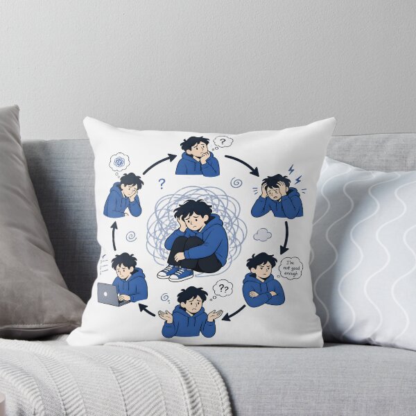 Item preview, Overthinking Cycle Illustration - Mental Health Awareness Art designed and sold by OuSfian1.