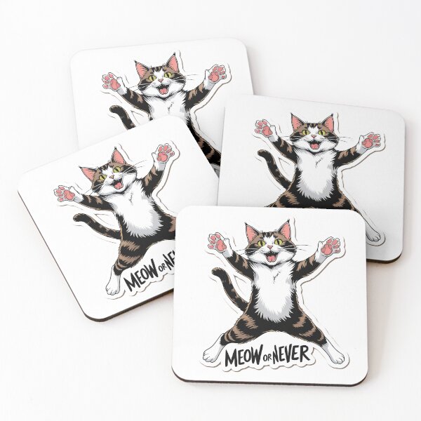 Item preview, Meow or Never Cute Cat Saying | Funny Feline Lover Gift designed and sold by decimalades.