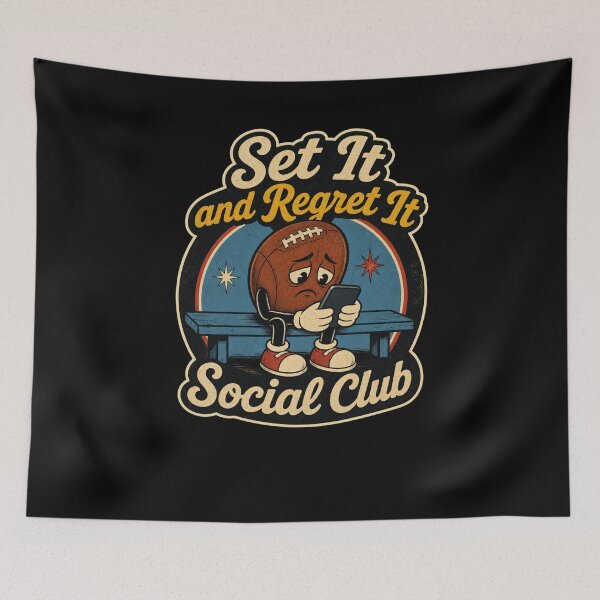 Item preview, Set It and Regret It Social Club Football designed and sold by snowry.
