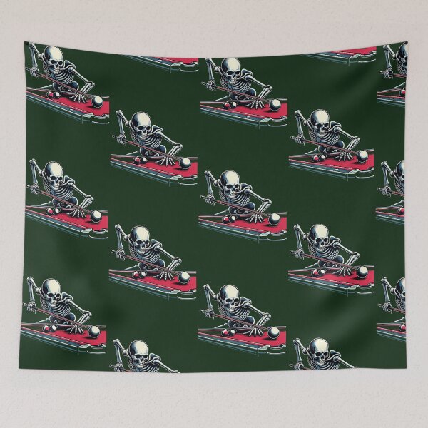 Item preview, Skeleton Playing Billiards Halloween Billiard Pool Snooker 726 designed and sold by findbeeingarden.