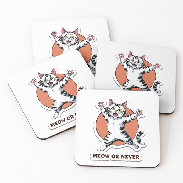 Item preview, Meow or Never Funny Cat Lover Design | Cute Kitty Gift designed and sold by decimalades.
