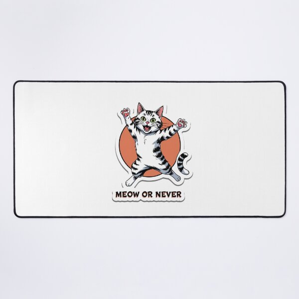 Item preview, Meow or Never Funny Cat Lover Design | Cute Kitty Gift designed and sold by decimalades.