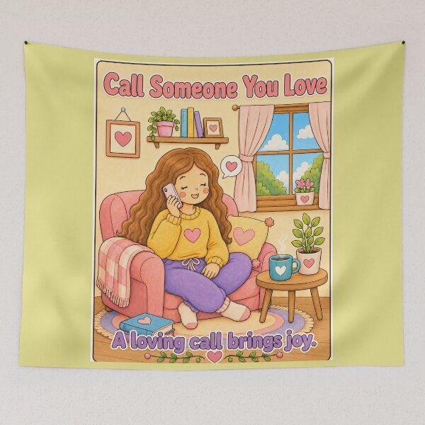 Item preview, Call Someone You Love – A Loving Call Brings Joy designed and sold by Kaistudio1111.
