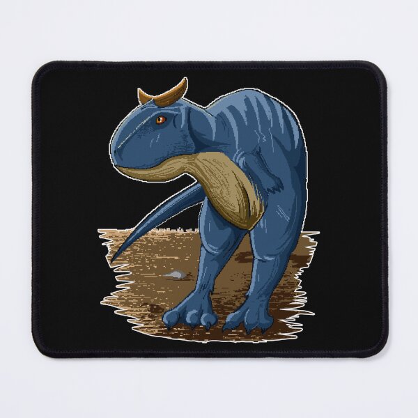 Item preview, Carnotaurus pixel drawing - blue designed and sold by SulPixelart.