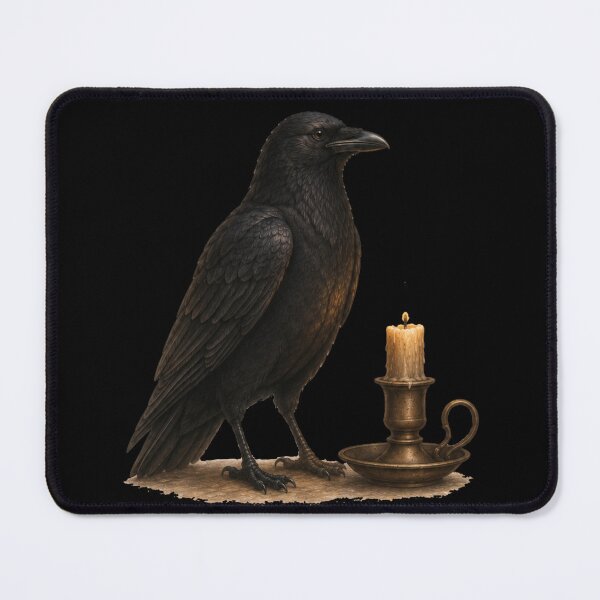 Item preview, Raven Candle T-Shirt | Gothic Vintage Halloween Gift designed and sold by Golden Ember Studio.