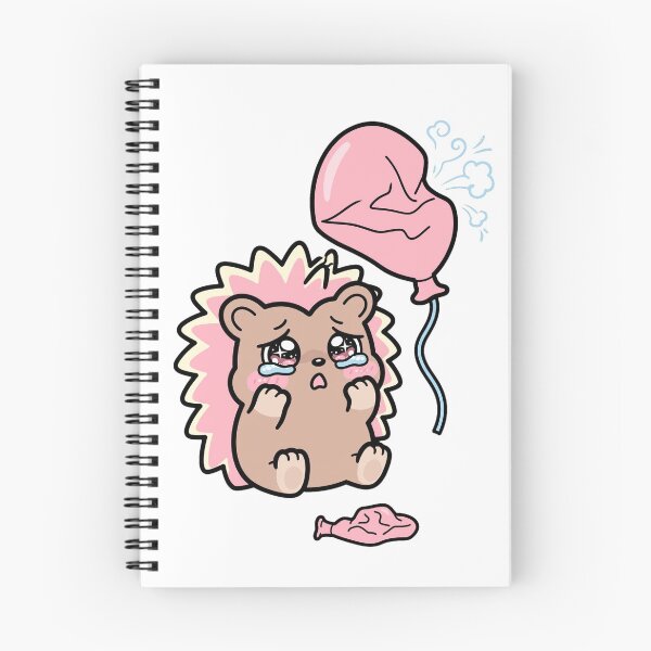 Item preview, Sad Anxious Hedgehog Popped Balloon with Own Quills - Funny Crying Kawaii designed and sold by Ala'Salem| Cute Characters, Real Moods.