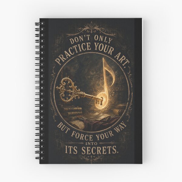 Item preview, Beethoven Quote: Don't only practice your art, but force your way into its secrets - Dark Academia Classical Music Mastery Art designed and sold by DoReMiStudio.