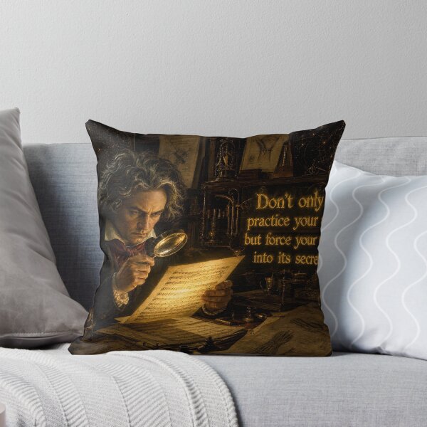 Item preview, Beethoven Quote: Don't only practice your art, but force your way into its secrets - Dark Academia Classical Music Mastery Art designed and sold by DoReMiStudio.