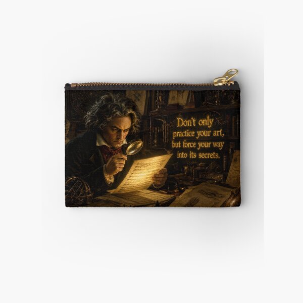 Item preview, Beethoven Quote: Don't only practice your art, but force your way into its secrets - Dark Academia Classical Music Mastery Art designed and sold by DoReMiStudio.