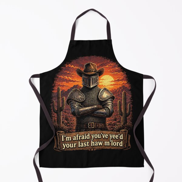 Item preview, I’m Afraid You’ve Yee’d Your Last Haw M’lord Medieval Cowboy Knight designed and sold by Eh Plus Designs.