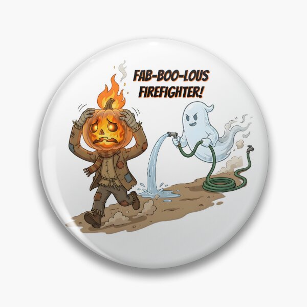 Item preview, Fab-BOO-lous Firefighter | Halloween designed and sold by GuildedWordGraphics.