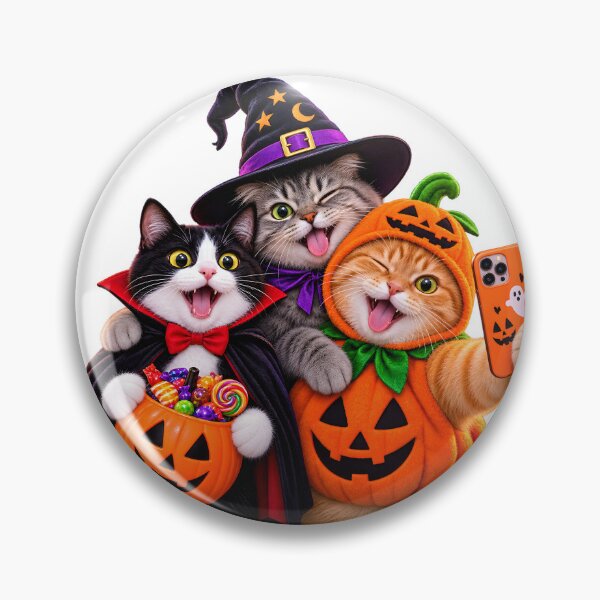 Item preview, Funny Halloween Cats Costume Selfie designed and sold by TinyWeird.