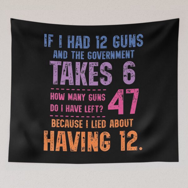 Item preview, Funny Gun Rights Math Amendment 12 Guns 6 Taken designed and sold by HaytamShop.