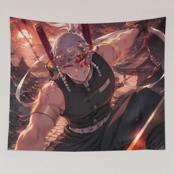 Item preview, Tengen Uzui Demon Slayer Flashy Sunset Champion designed and sold by mildaclairmo.