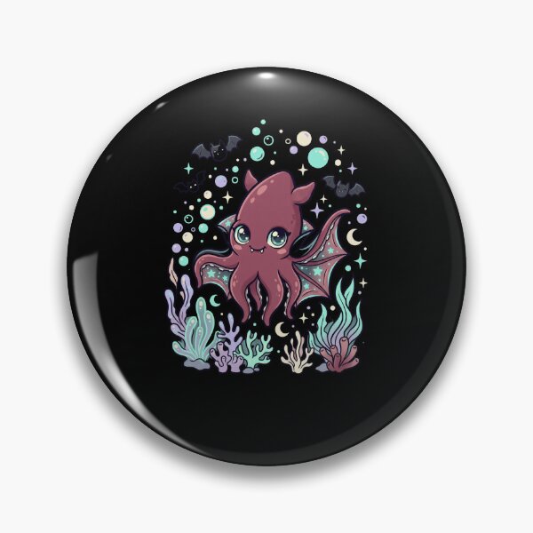 Item preview, Kawaii Vampire Squid Bat Wings Ocean Creature designed and sold by snowry.