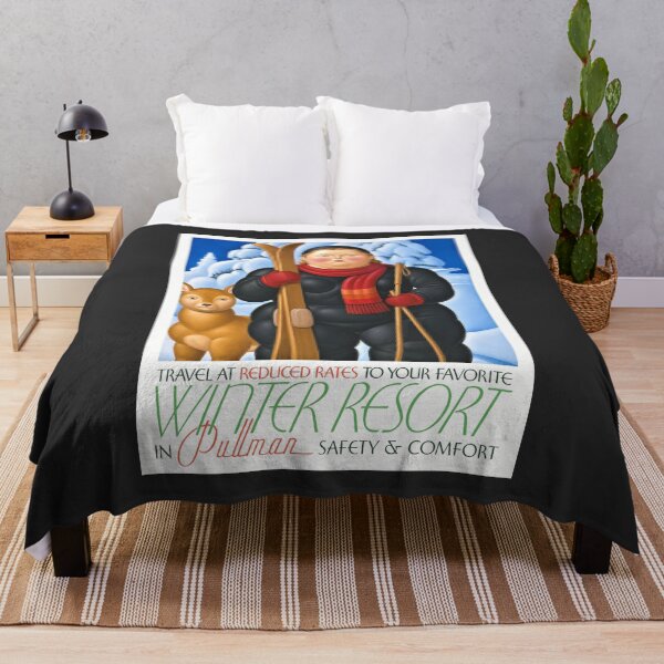 Item preview, Vintage Winter Resort Skiing – Retro Alpine Travel Poster designed and sold by retrographics.