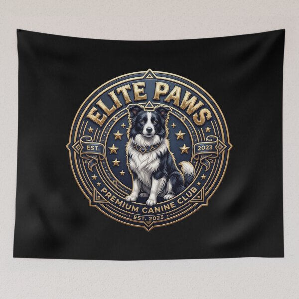 Item preview, Elite Paws Border Collie Crest Artwork designed and sold by pradeepvisuals.