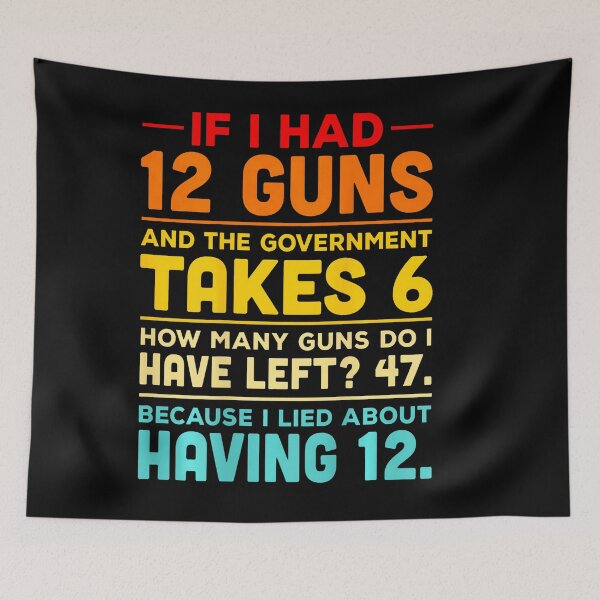 Item preview, Funny Second Amendment Math 12 Guns Government designed and sold by HaytamShop.