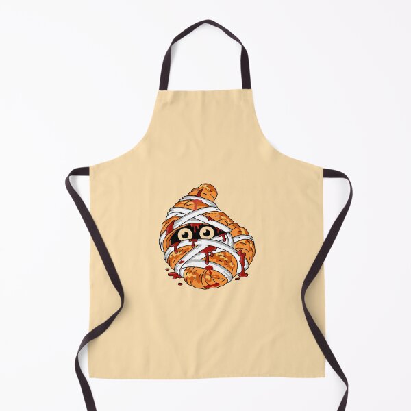 Item preview, Spooky Halloween Mummy Bakery Croissant Pastry with Strawberry jam Bandages Vector Illustration designed and sold by RS4you.