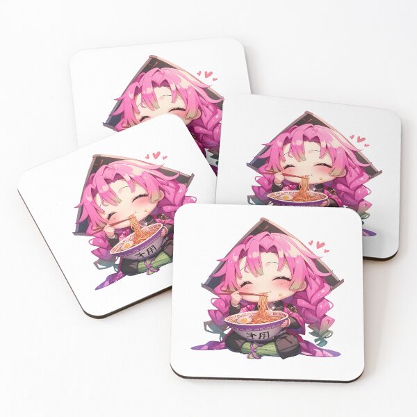 Item preview, Mitsuri Kanroji Demon Slayer Pink Hair Ramen Hearts designed and sold by mildaclairmo.