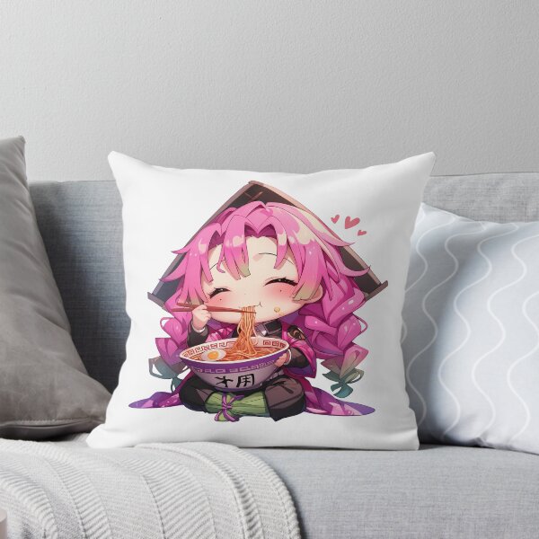 Item preview, Mitsuri Kanroji Demon Slayer Pink Hair Ramen Hearts designed and sold by mildaclairmo.
