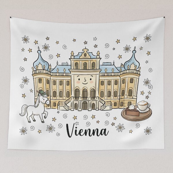 Item preview, Cute Schonbrunn Palace Vienna Doodle Art designed and sold by RamyGallery.