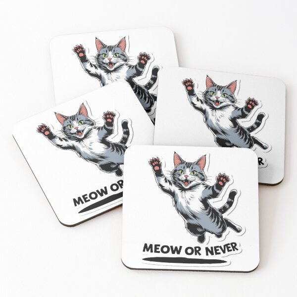 Item preview, Meow or Never | Funny Cat Pun for Cat Lovers designed and sold by decimalades.
