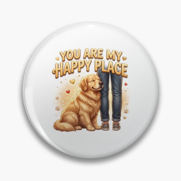 Item preview, Happy Place Golden Retriever Heartwarming Art designed and sold by pradeepvisuals.