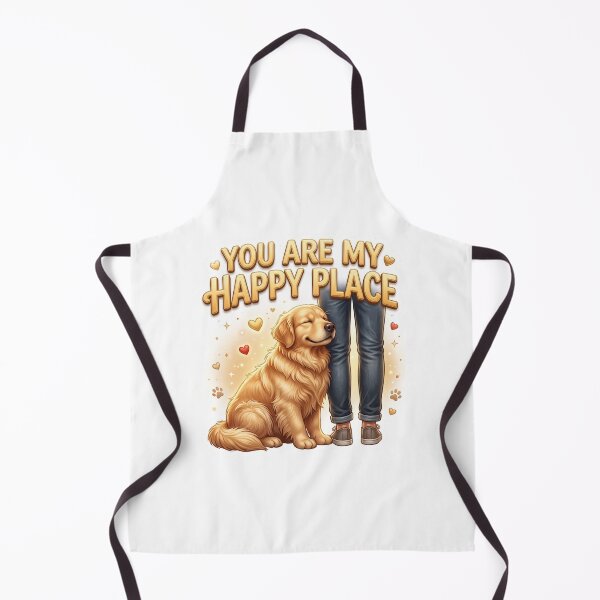 Item preview, Happy Place Golden Retriever Heartwarming Art designed and sold by pradeepvisuals.