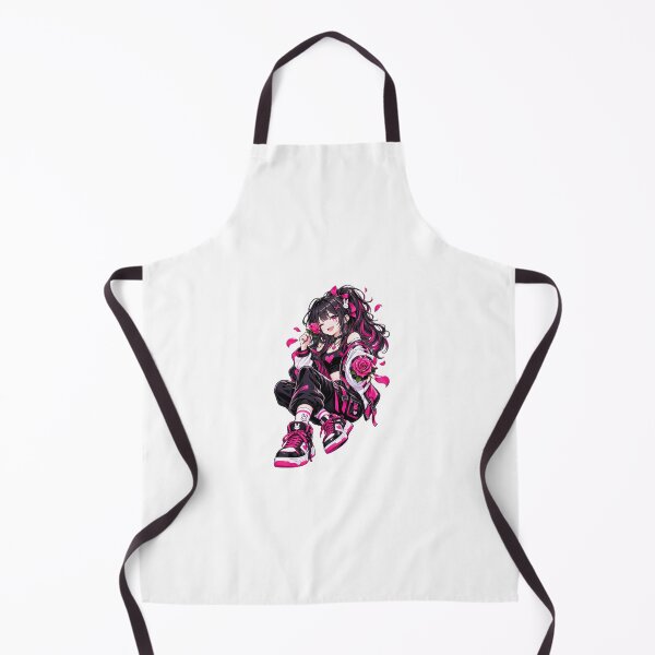 Item preview, anime girl, gothic anime, cyberpunk. kawaii anime, cyber kawaii, punk girl, goth girl, pink aesthetic, neon pink, black and pink, rose girl, roses, flower designed and sold by Elmaliki0.