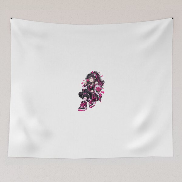 Item preview, anime girl, gothic anime, cyberpunk. kawaii anime, cyber kawaii, punk girl, goth girl, pink aesthetic, neon pink, black and pink, rose girl, roses, flower designed and sold by Elmaliki0.