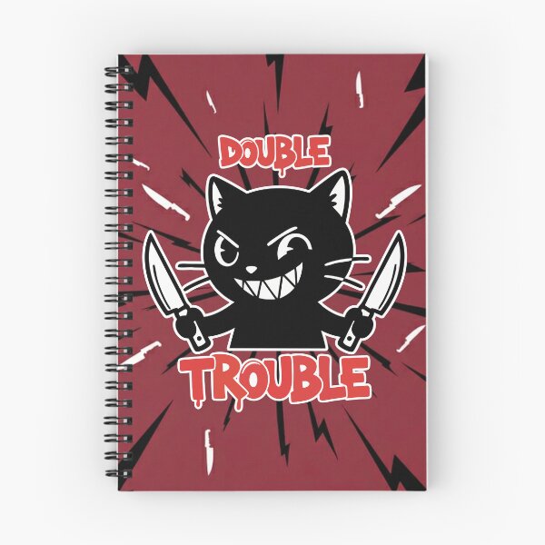 Item preview, Double Trouble Black Cat Knife Cartoon designed and sold by Taridesign.