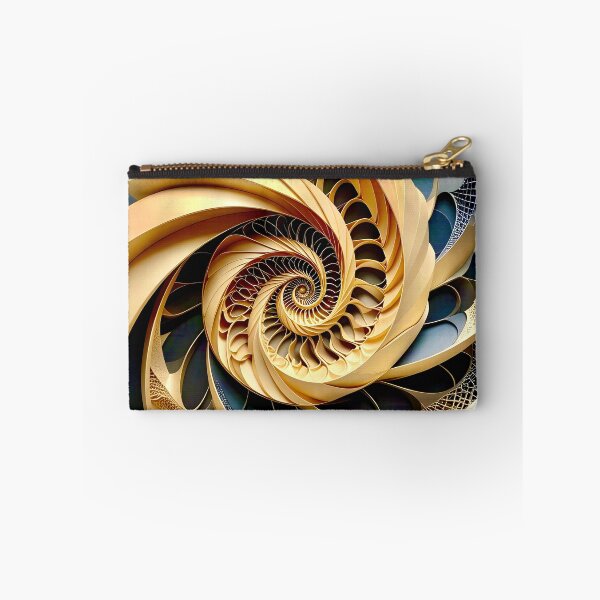 Item preview, Intricate Spiral Pattern Design in Obsidian and Gold designed and sold by Vicky Brago-Mitchell®.