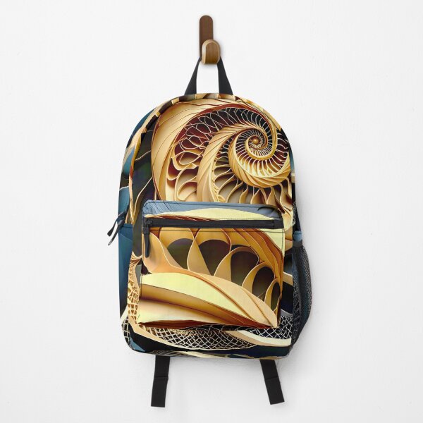 Item preview, Intricate Spiral Pattern Design in Obsidian and Gold designed and sold by Vicky Brago-Mitchell®.