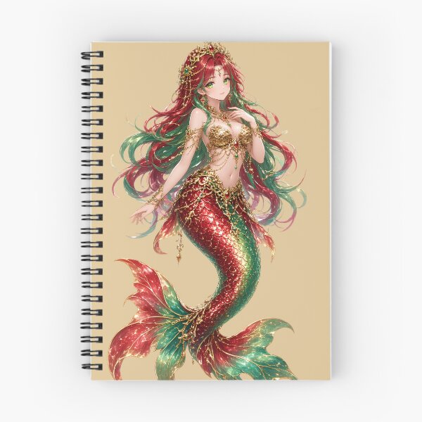 Item preview, Crimson Mermaid Goddess - Emerald & Gold Fantasy designed and sold by digitalbob60.