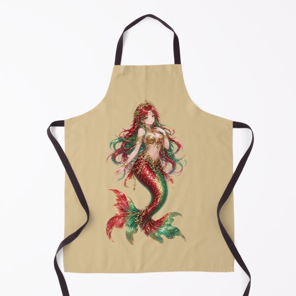 Item preview, Crimson Mermaid Goddess - Emerald & Gold Fantasy designed and sold by digitalbob60.