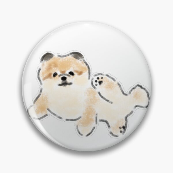 Item preview, Cute Fluffy Pomeranian Puppy Lying Down designed and sold by raun.draw.