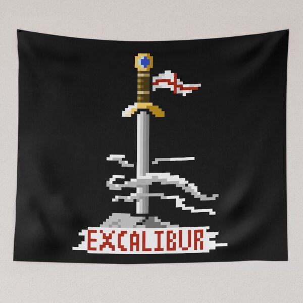 Item preview, Excalibur pixel art designed and sold by SulPixelart.