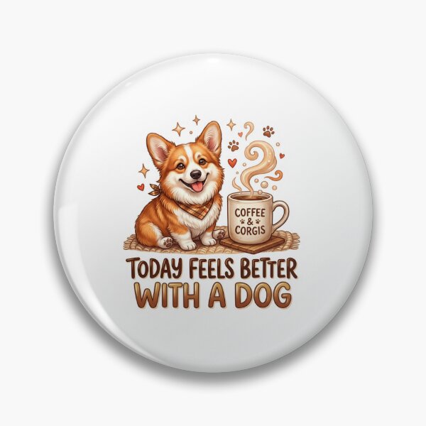Item preview, Better With a Dog Cozy Corgi Artwork designed and sold by pradeepvisuals.