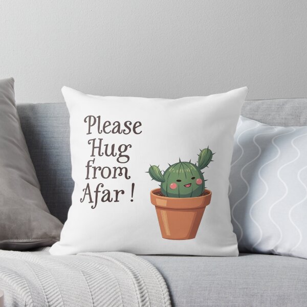 Item preview, Little cactus in a clay pot asking to be hugged from a distance designed and sold by Prints by Mat.