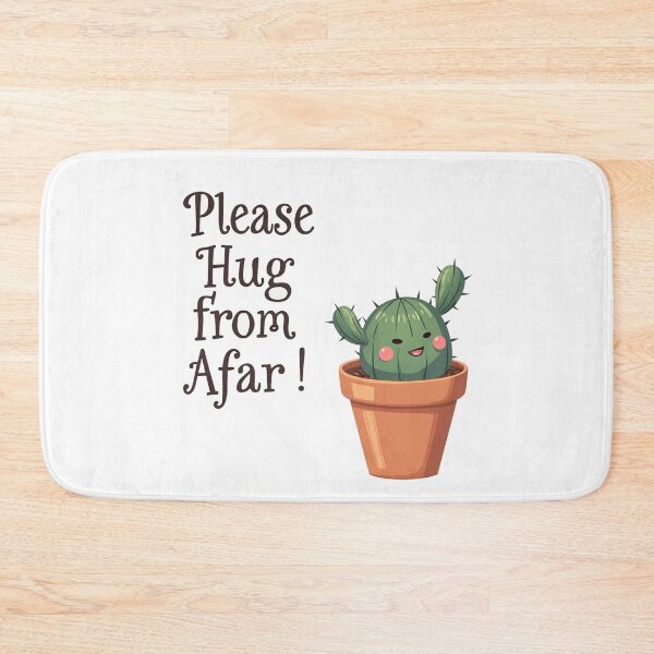 Item preview, Little cactus in a clay pot asking to be hugged from a distance designed and sold by Prints by Mat.